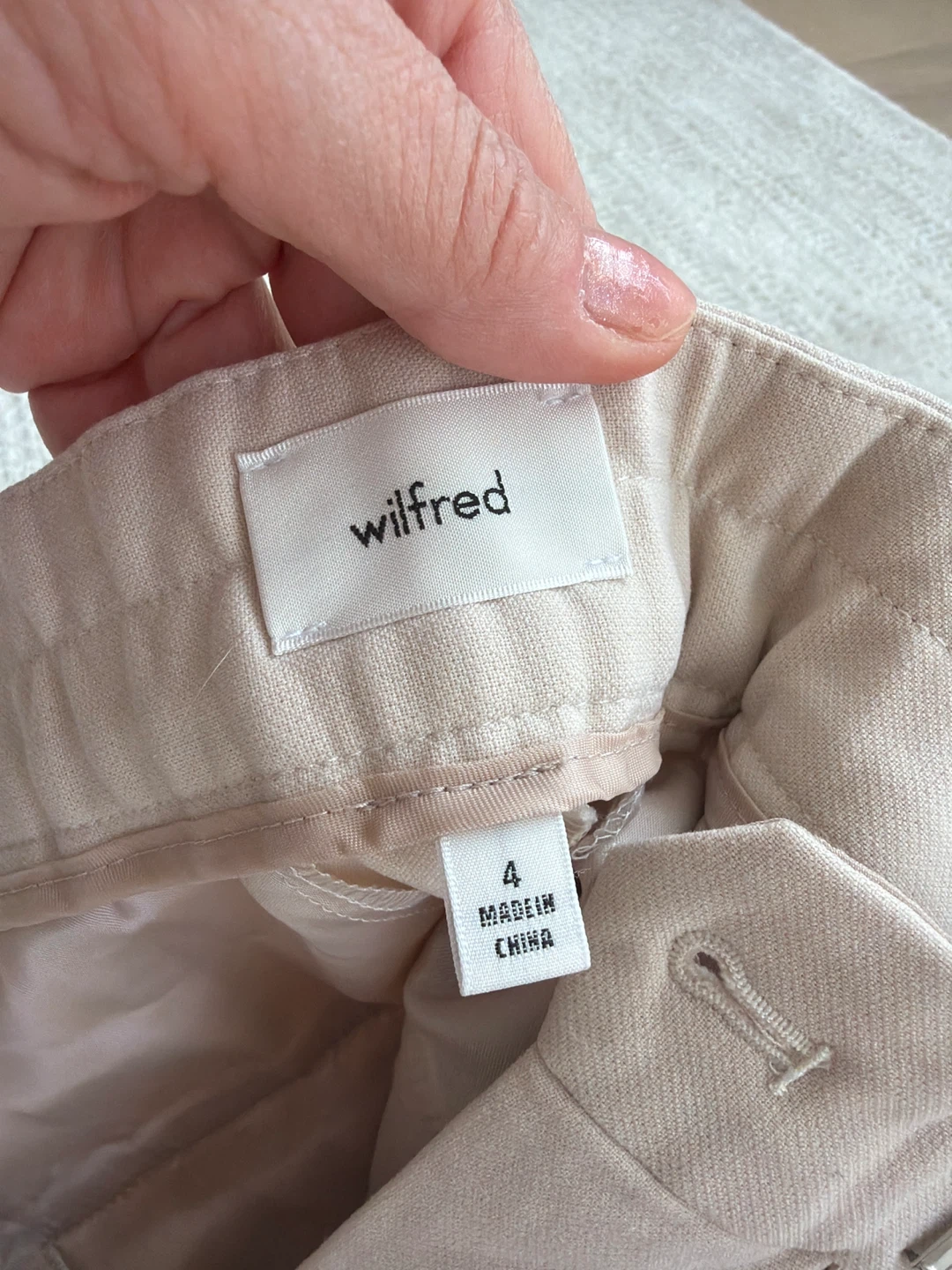Wilfred Beige Cropped Pants Size 4 - photo 2