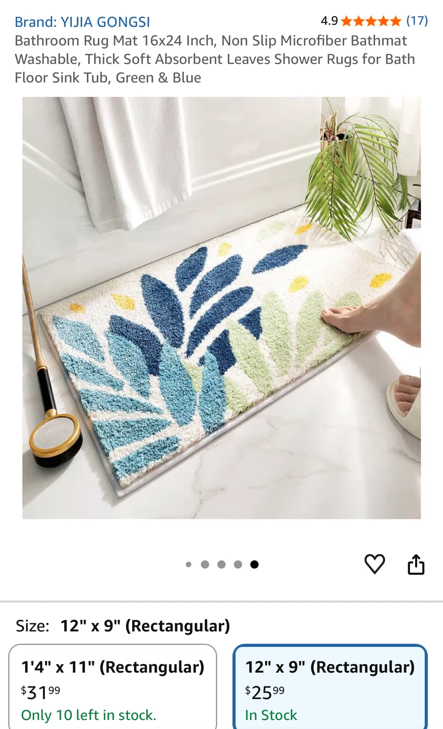 YIJIA GONGSI Bathroom Rug Mat 16x24 Inch - photo 2