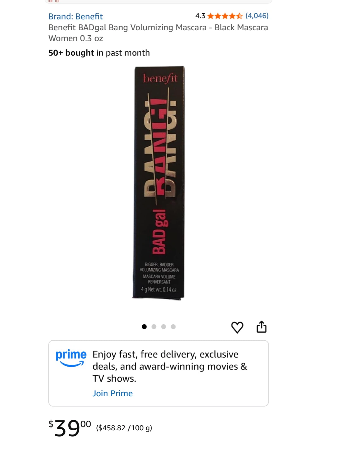 Mascara , Benefit BADgal Bang Volumizing Mascara, NEW! - photo 3