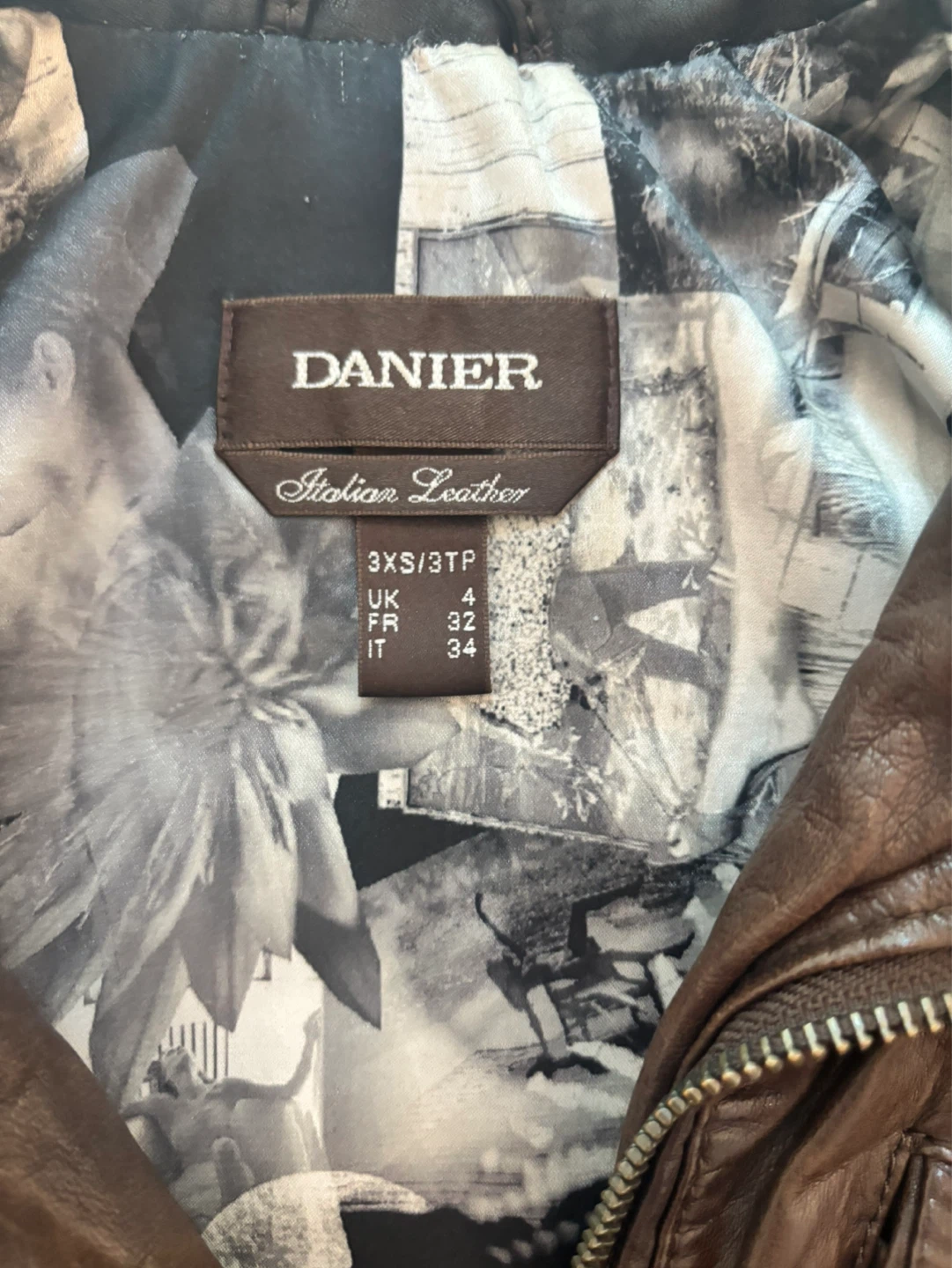 Danier Leather Jacket - Brown - Women Size 4 (UK) - photo 3