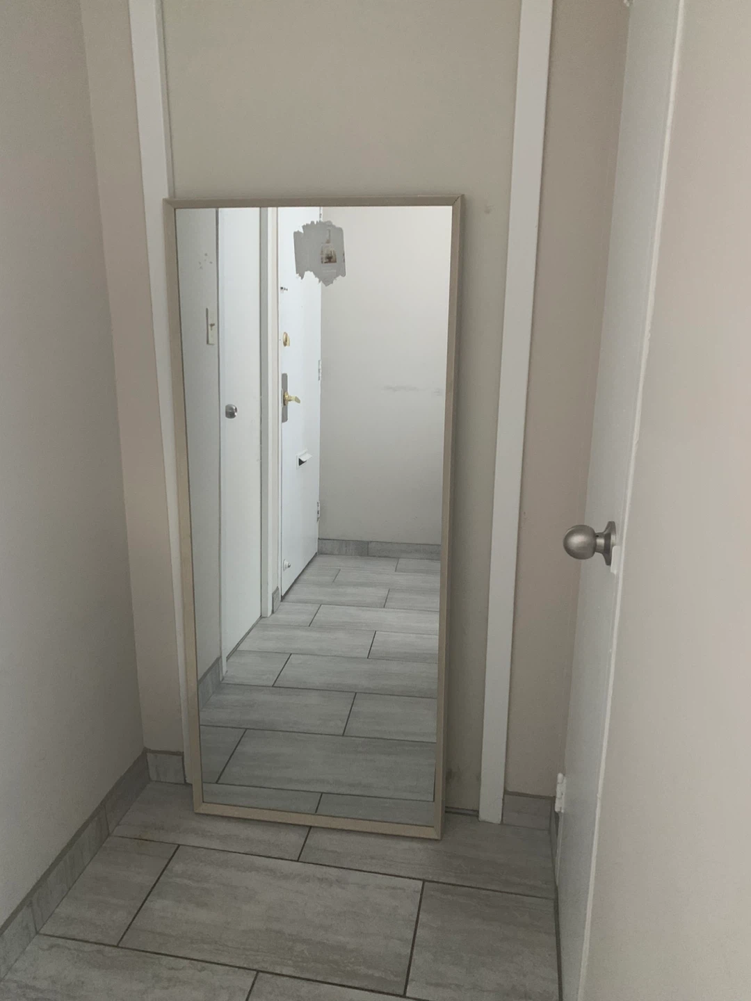Full Length Mirror with Light Wood Frame - photo 2