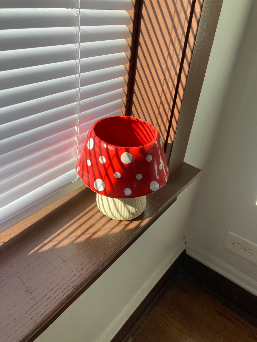 Red and White Mushroom Planter