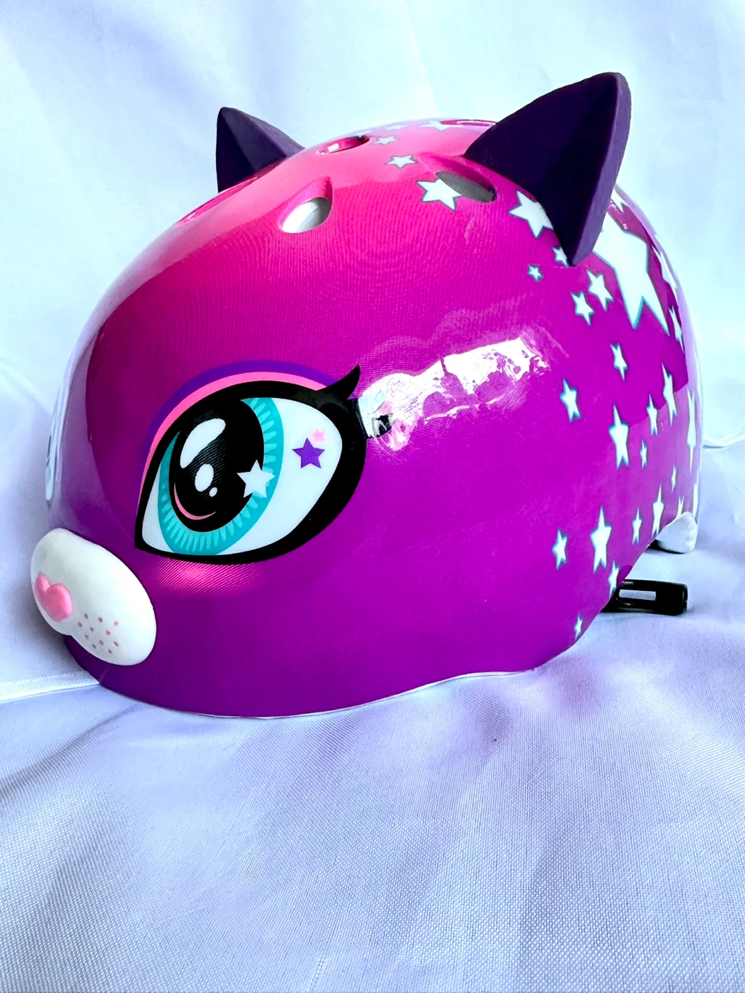 Kids Pink Cat Bike Helmet - Size S - photo 5