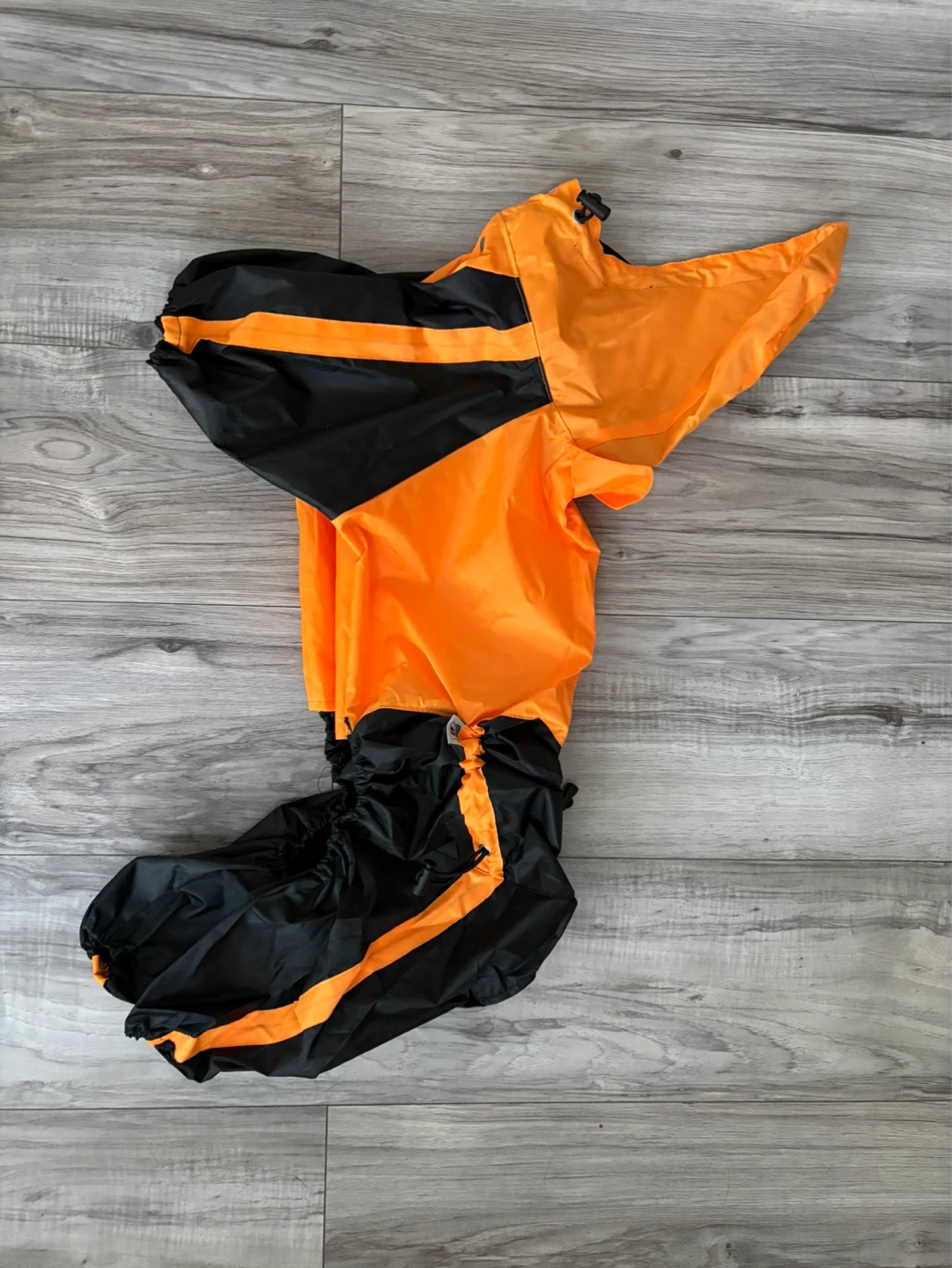 Orange and Black Dog Raincoat - Size S
