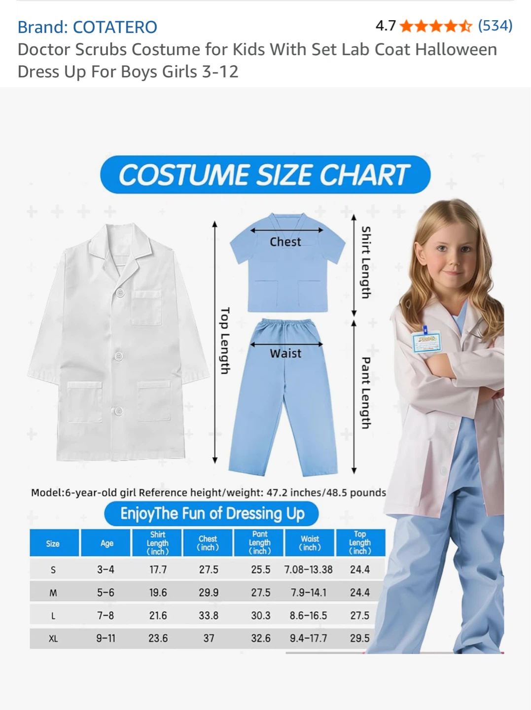 Doctor Scrubs Costume for Kids - photo 2