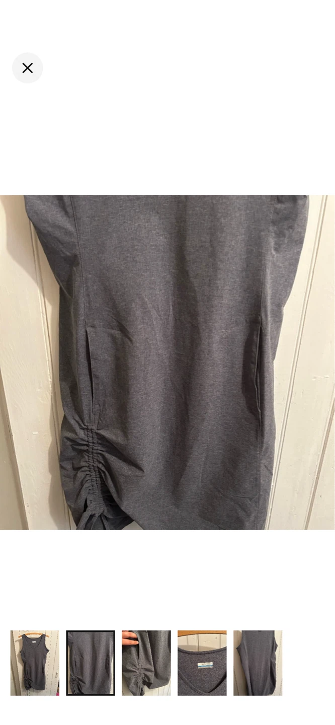 Columbia Women's Grey Sleeveless V-Neck Ruched Dress - S/P - photo 2