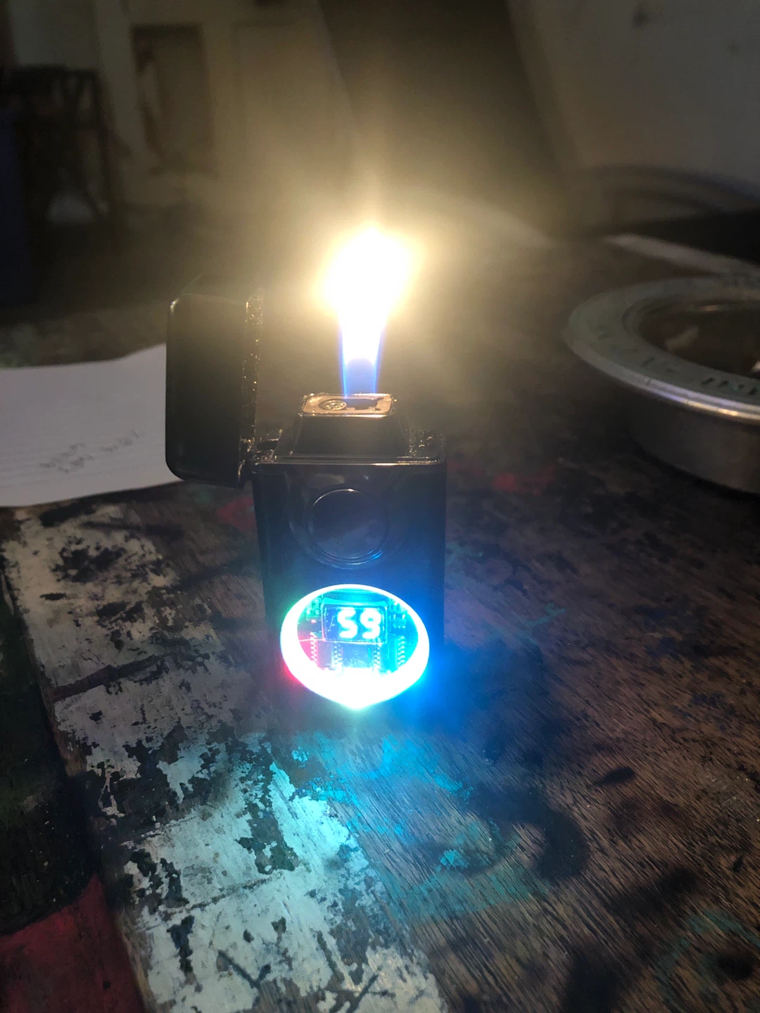 Black Lighter with LED Display