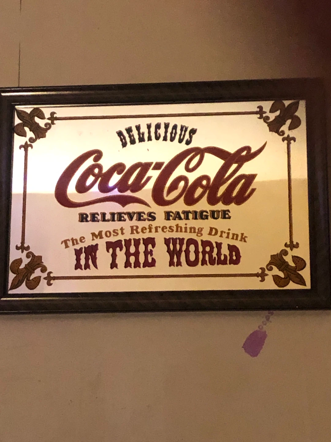 Coca-Cola "In The World" Mirror Sign