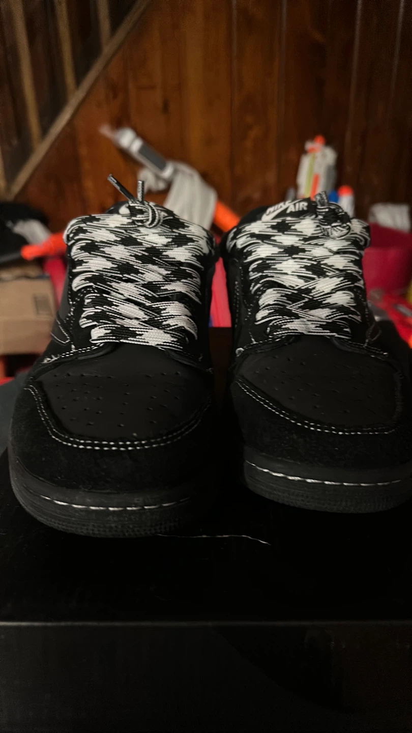 Air Jordan 1 Low x Travis Scott Black "Cactus Jack" Shoes - photo 4