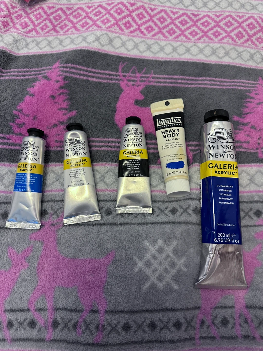 Winsor & Newton and Liquitex Acrylic Paint Set