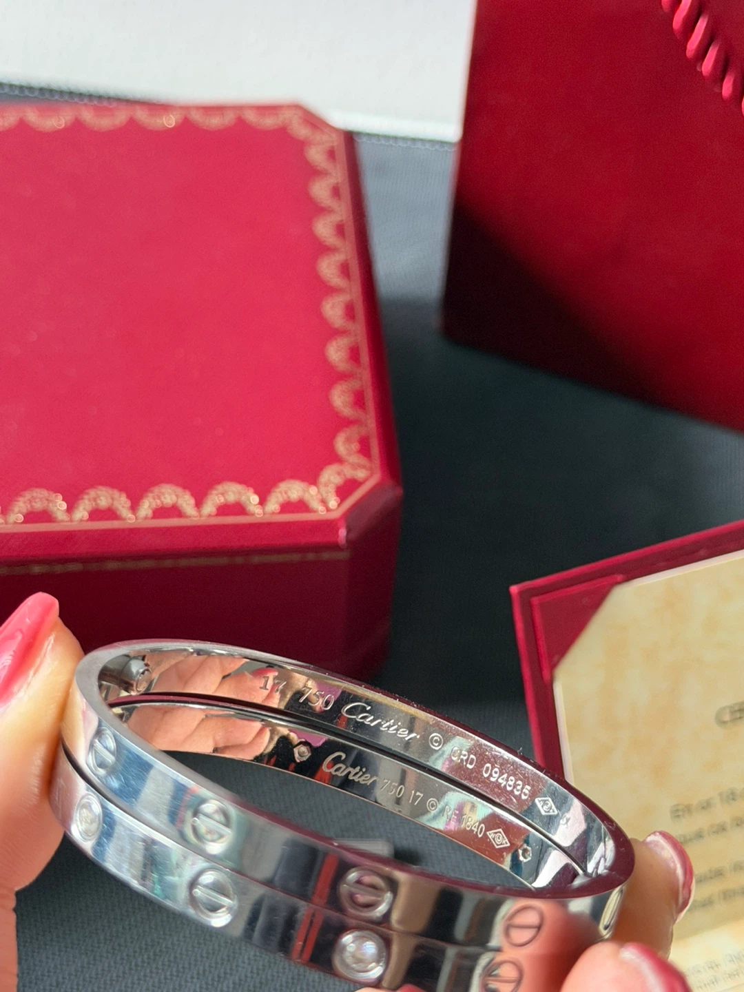 Cartier Love Bracelet 18K White Gold Set - photo 4