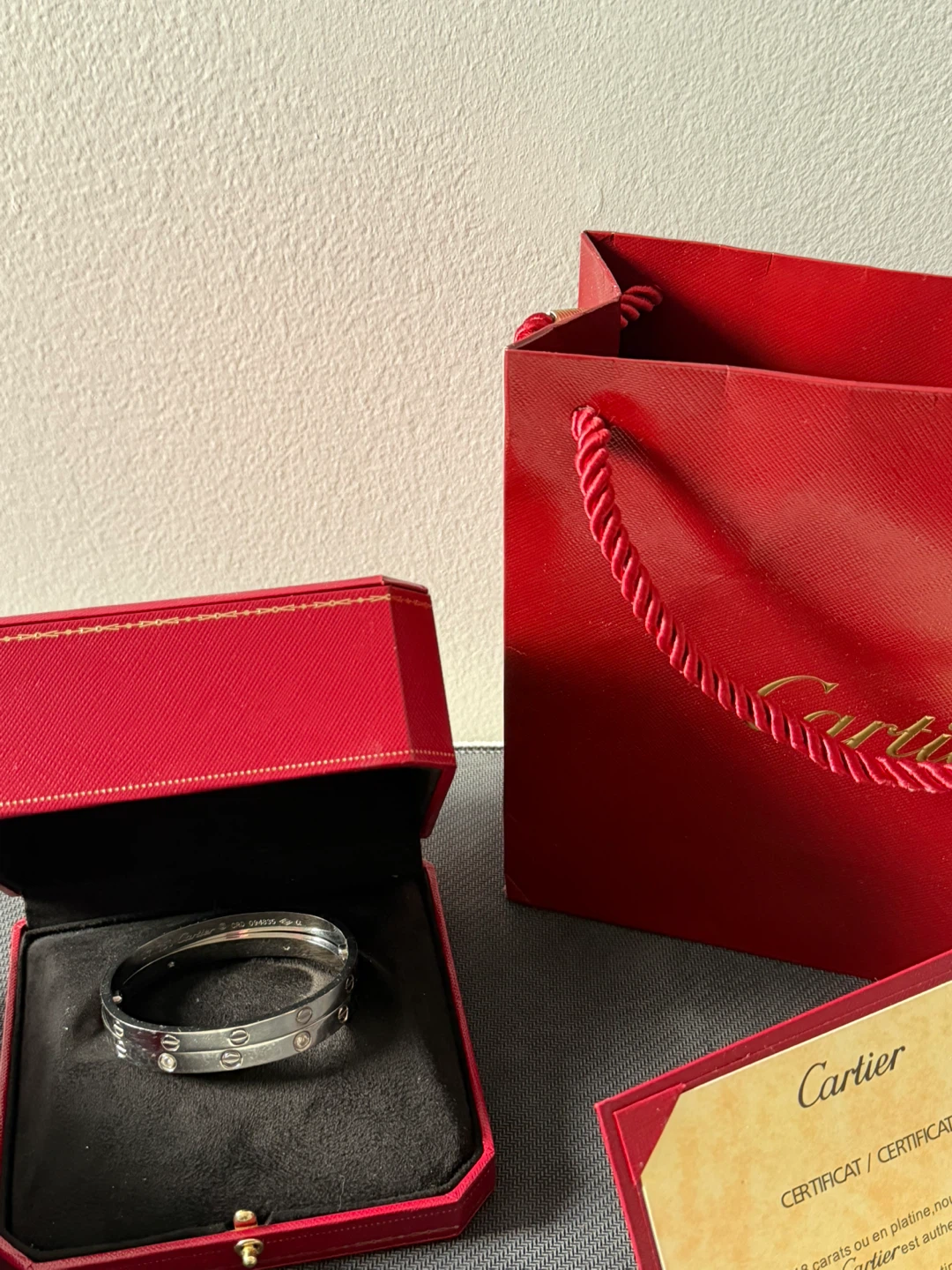 Cartier Love Bracelet 18K White Gold Set - photo 2