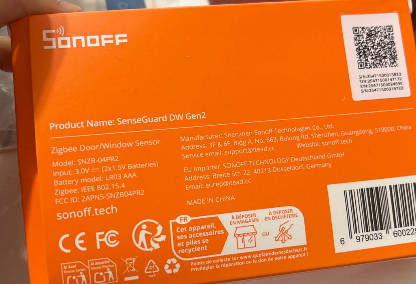 Brand New SONOFF SenseGuard DW Gen2 Zigbee Door/Window Sensor - photo 2