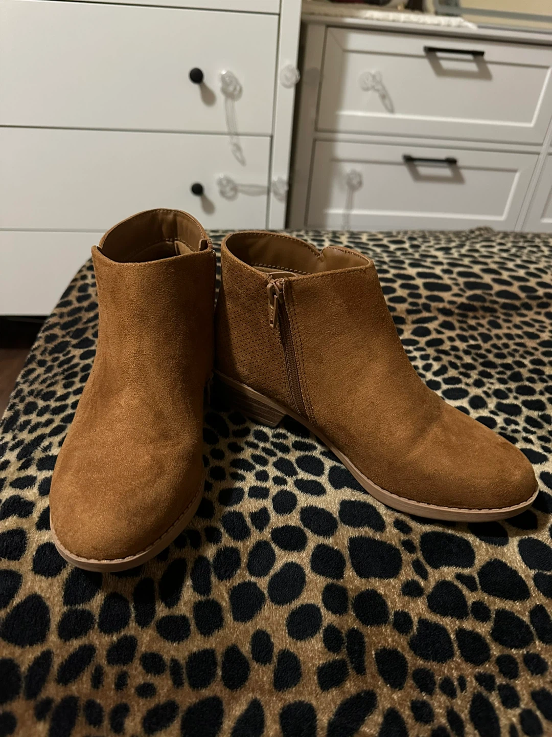 Brown Suede Ankle Boots