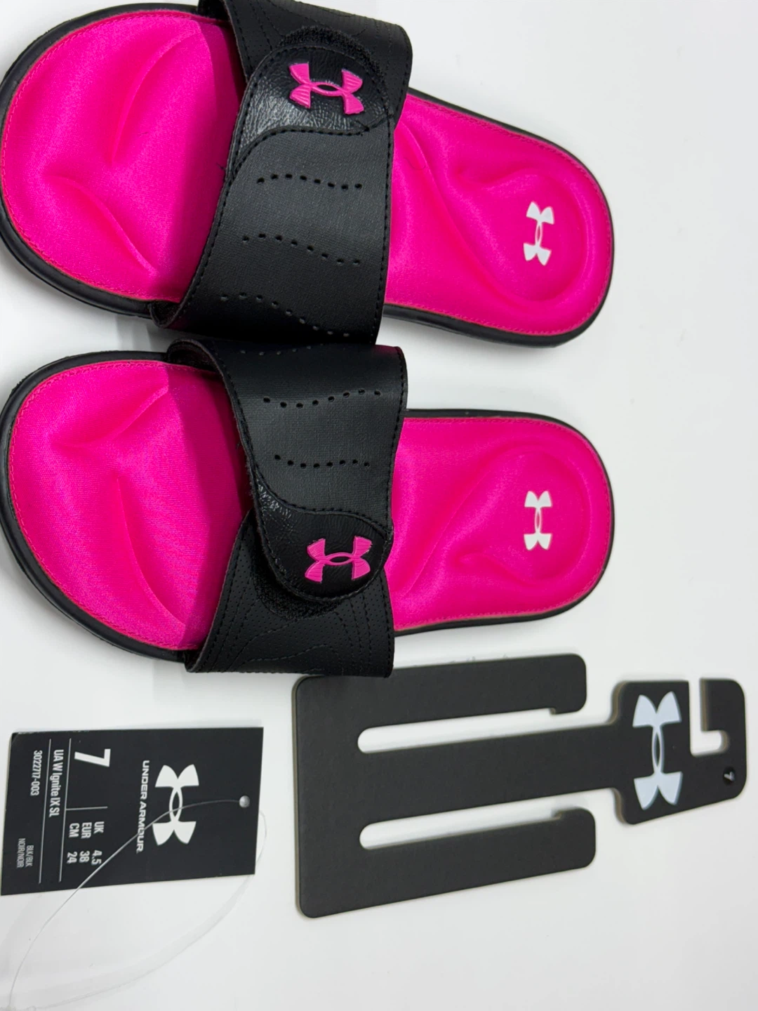 Under Armour UA W Ignite IX SL Women's Slides Black Pink Size 7 - photo 2