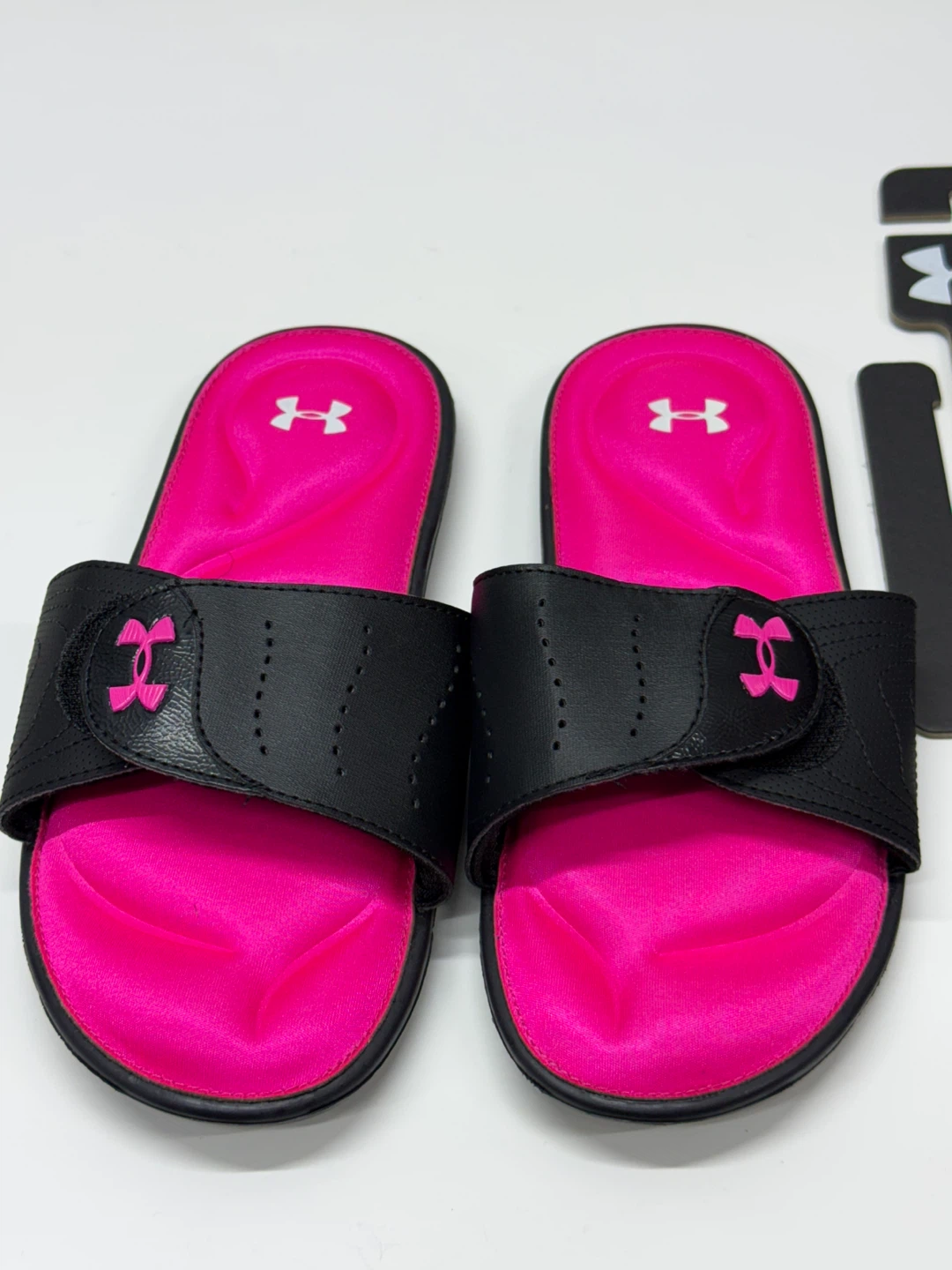 Under Armour UA W Ignite IX SL Women's Slides Black Pink Size 7