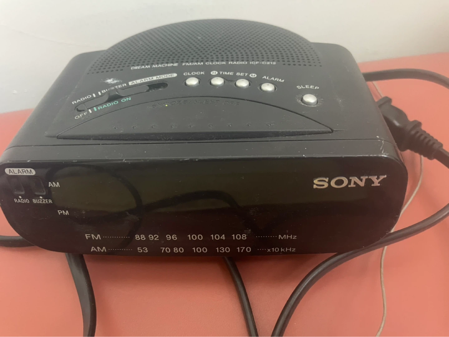 Sony Dream Machine FM/AM Clock Radio ICF-C212
