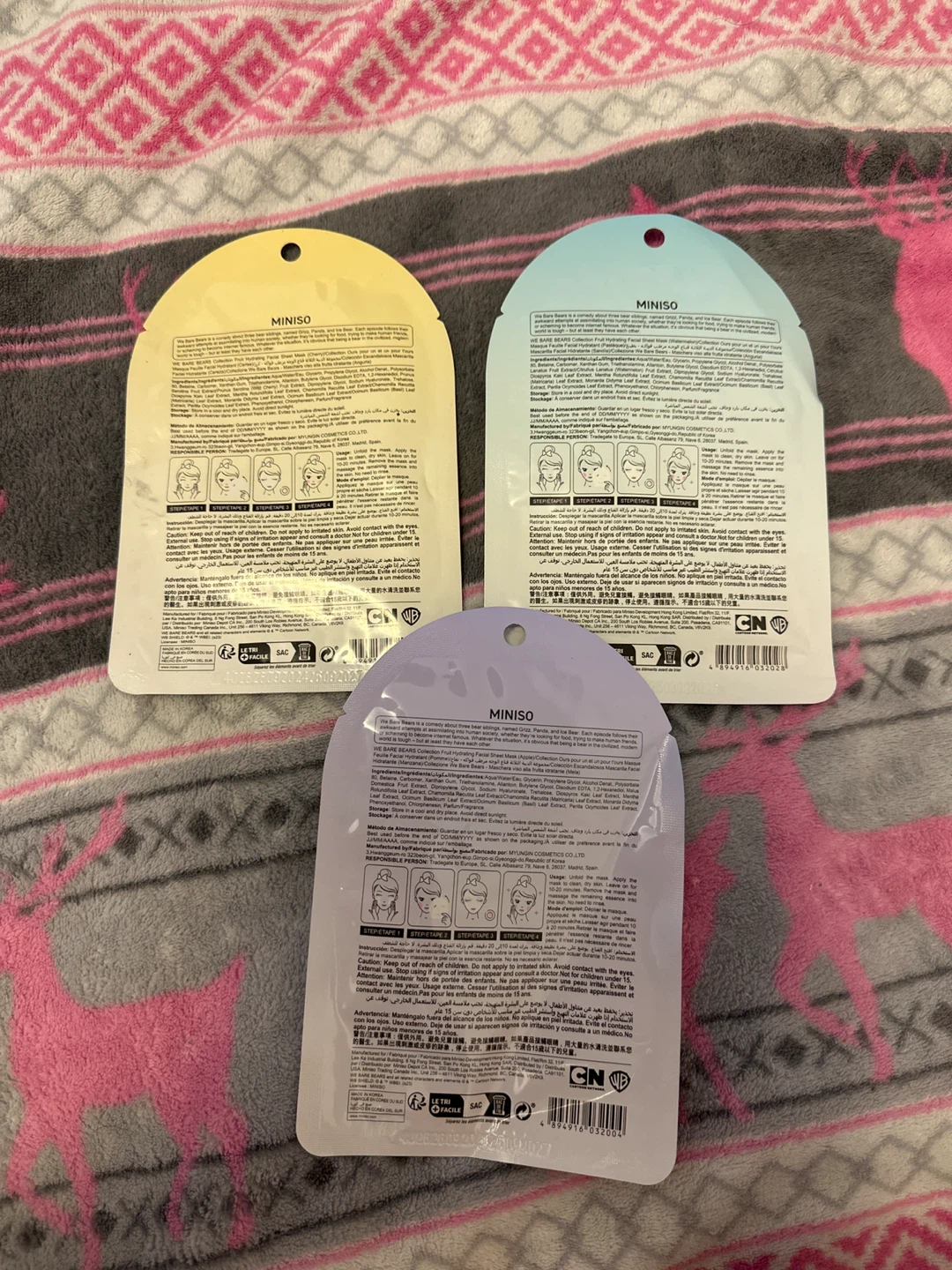 MINISO The Bare Bears Facial Sheet Masks (3Pack) - photo 2