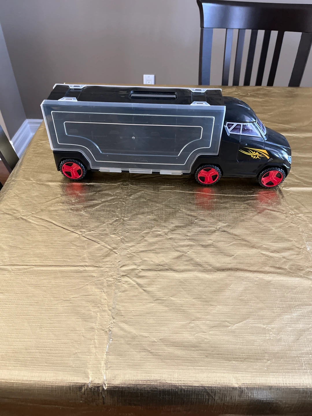 Black Toy Truck Storage Case