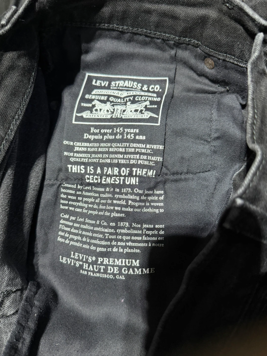 Levi's 502 Premium Jeans W32 L32 - Black - photo 3