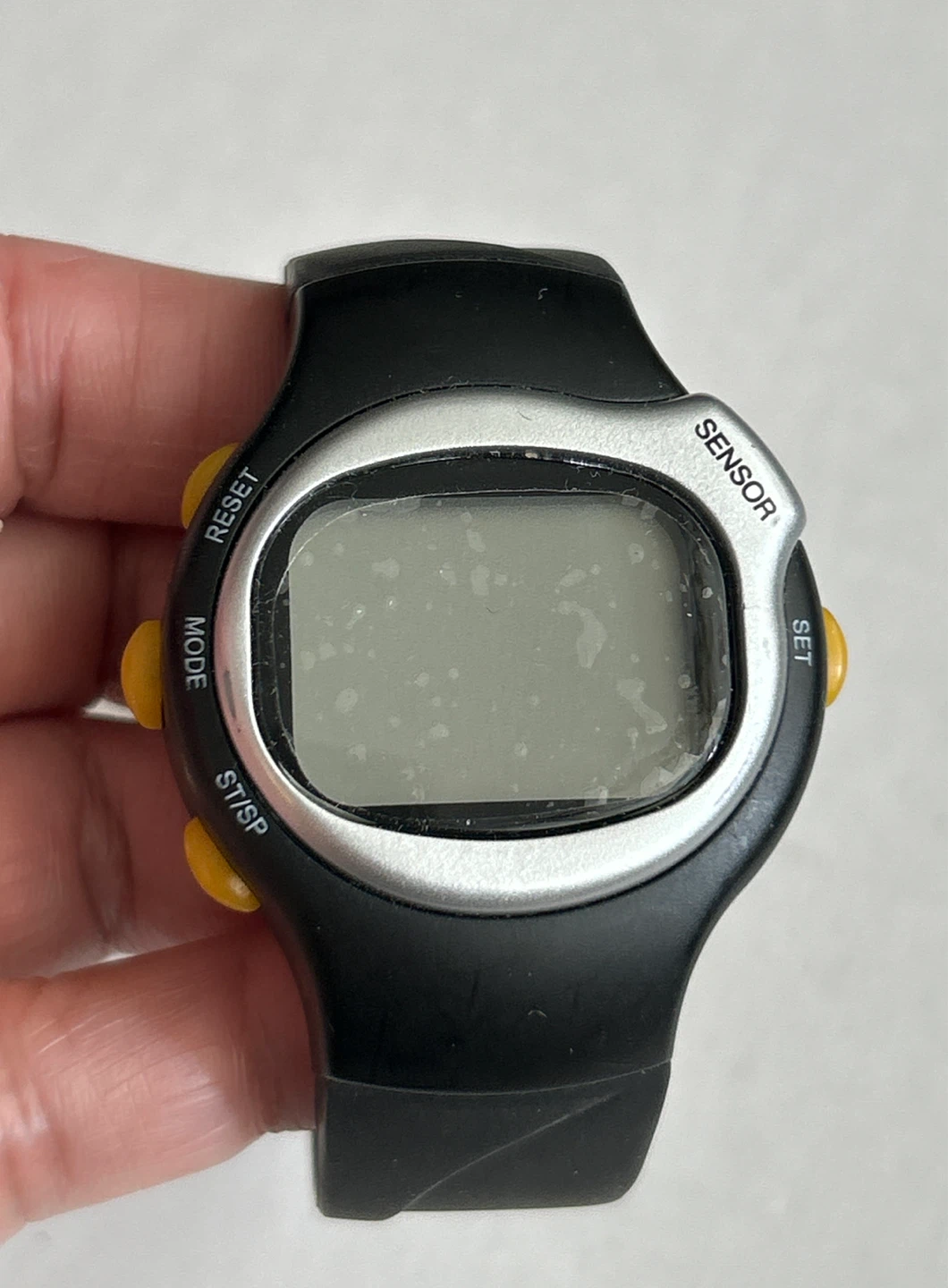 Black Digital Sports Sensor Watch