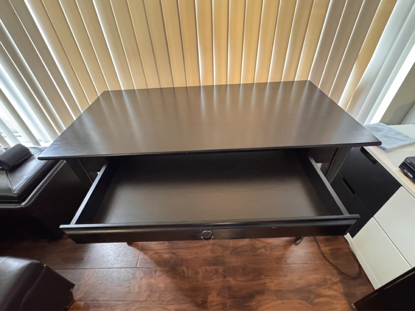 Black Writing Desk with Drawer - photo 5