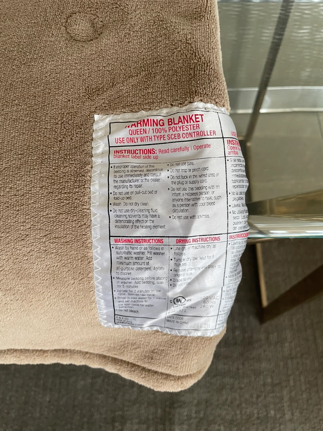 Sunbeam  Heated Blanket with Dual SC EB Controller - photo 4