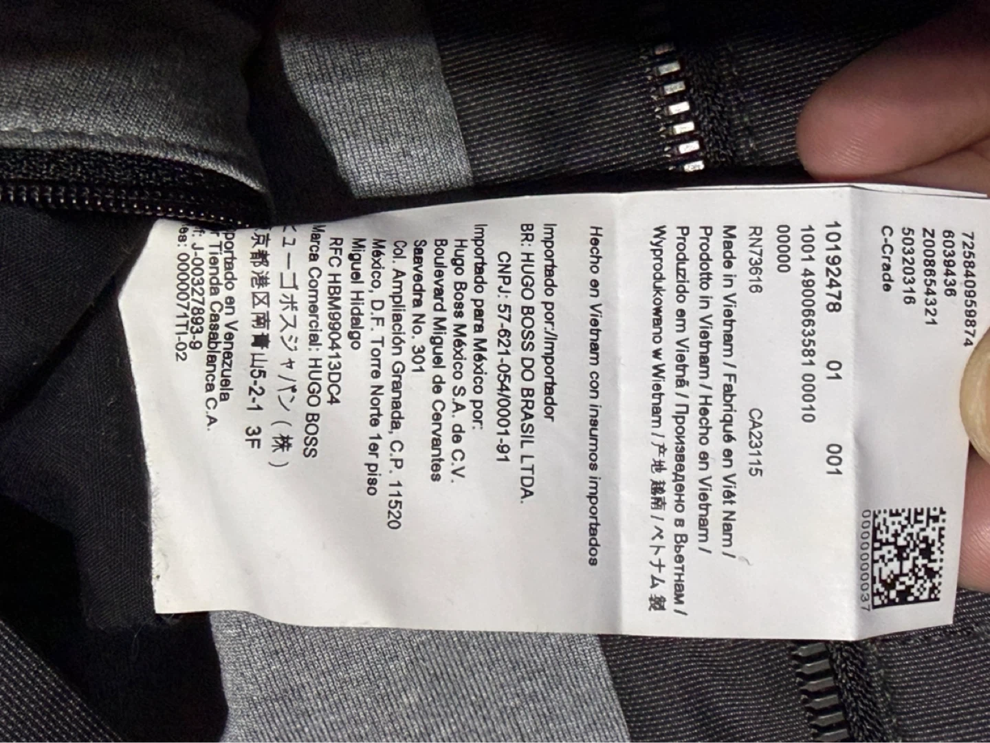 BOSS Hugo Boss Men's Dark Grey Bomber Jacket Size 48 - photo 5
