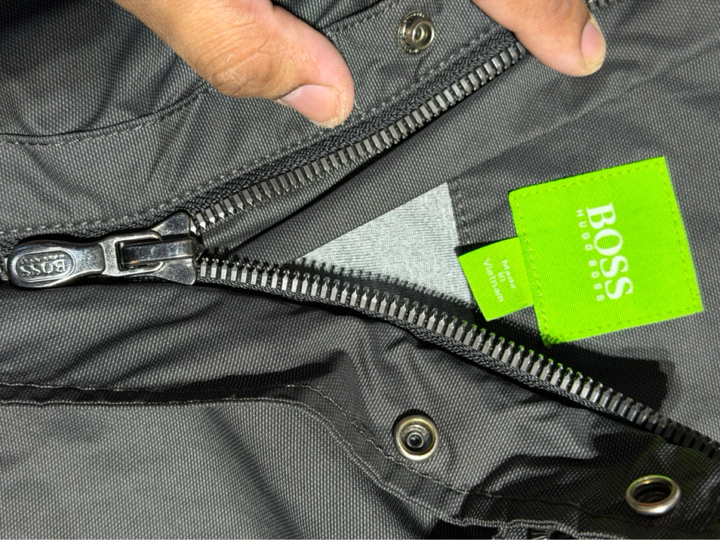 BOSS Hugo Boss Men's Dark Grey Bomber Jacket Size 48 - photo 3