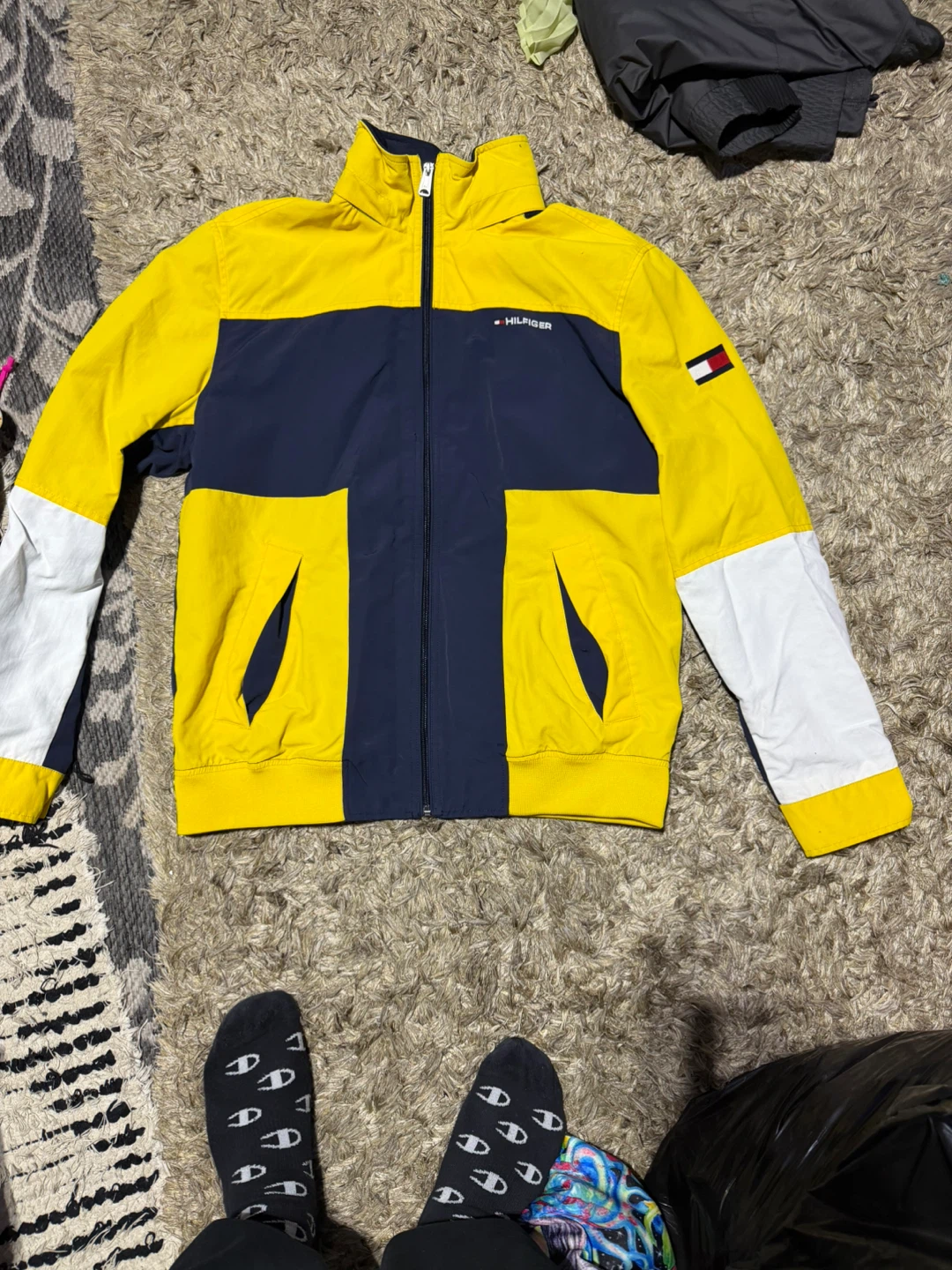 Tommy Hilfiger Colourblock Jacket - Yellow/Navy/White