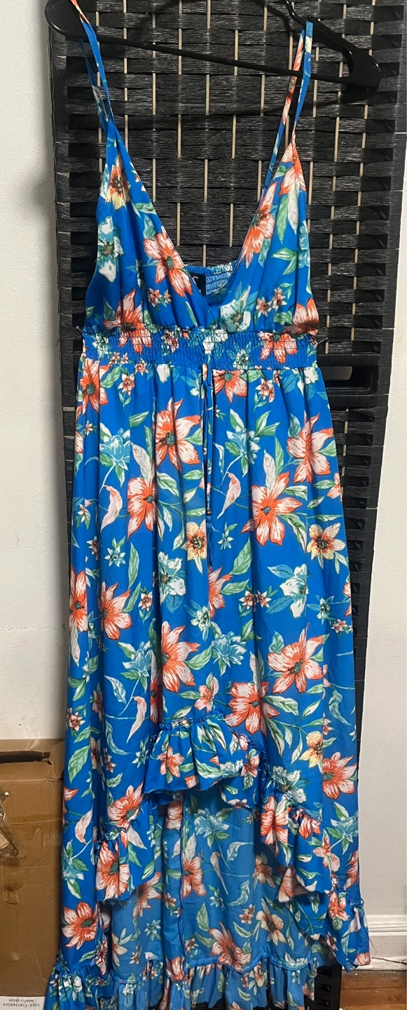 Blue Floral Maxi Dress
