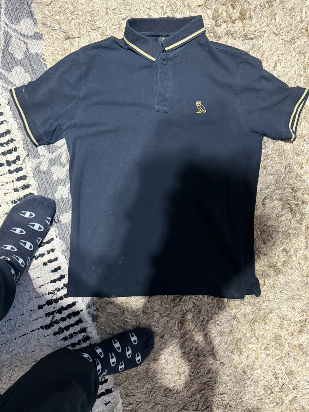OVO Owl Polo Shirt - Small - Black