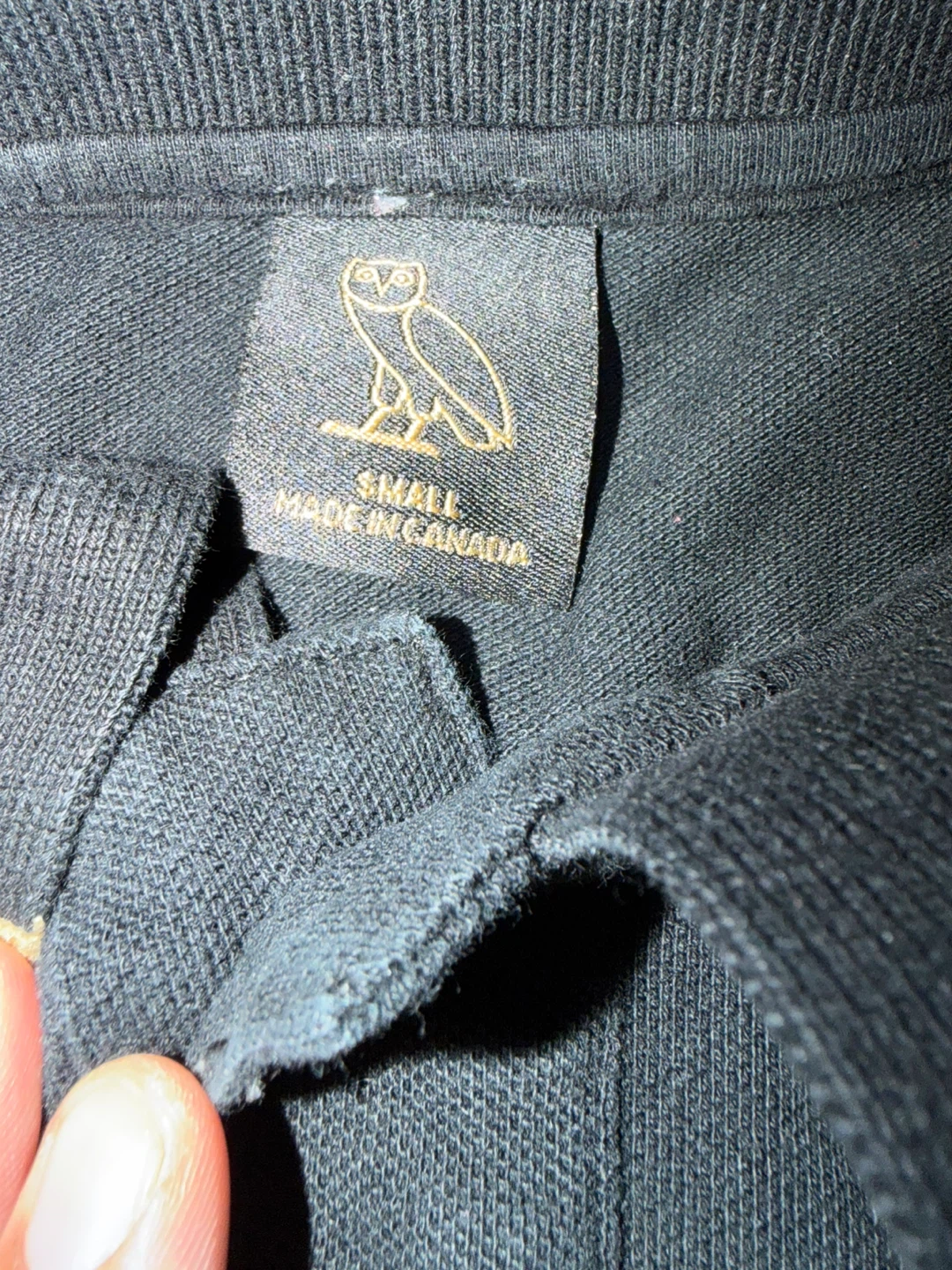 OVO Owl Polo Shirt - Small - Black - photo 3