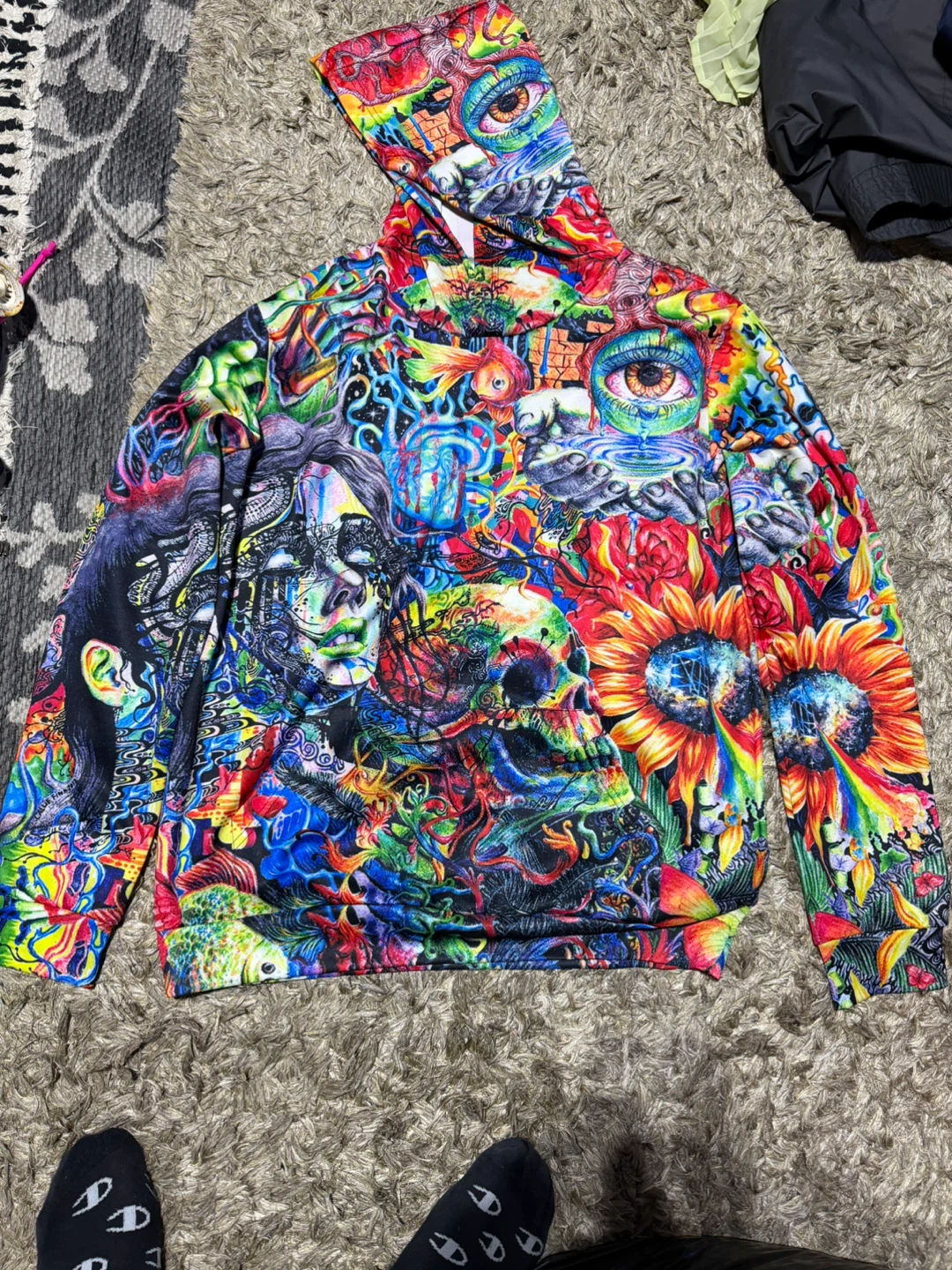 Colorful All-Over Print Hoodie
