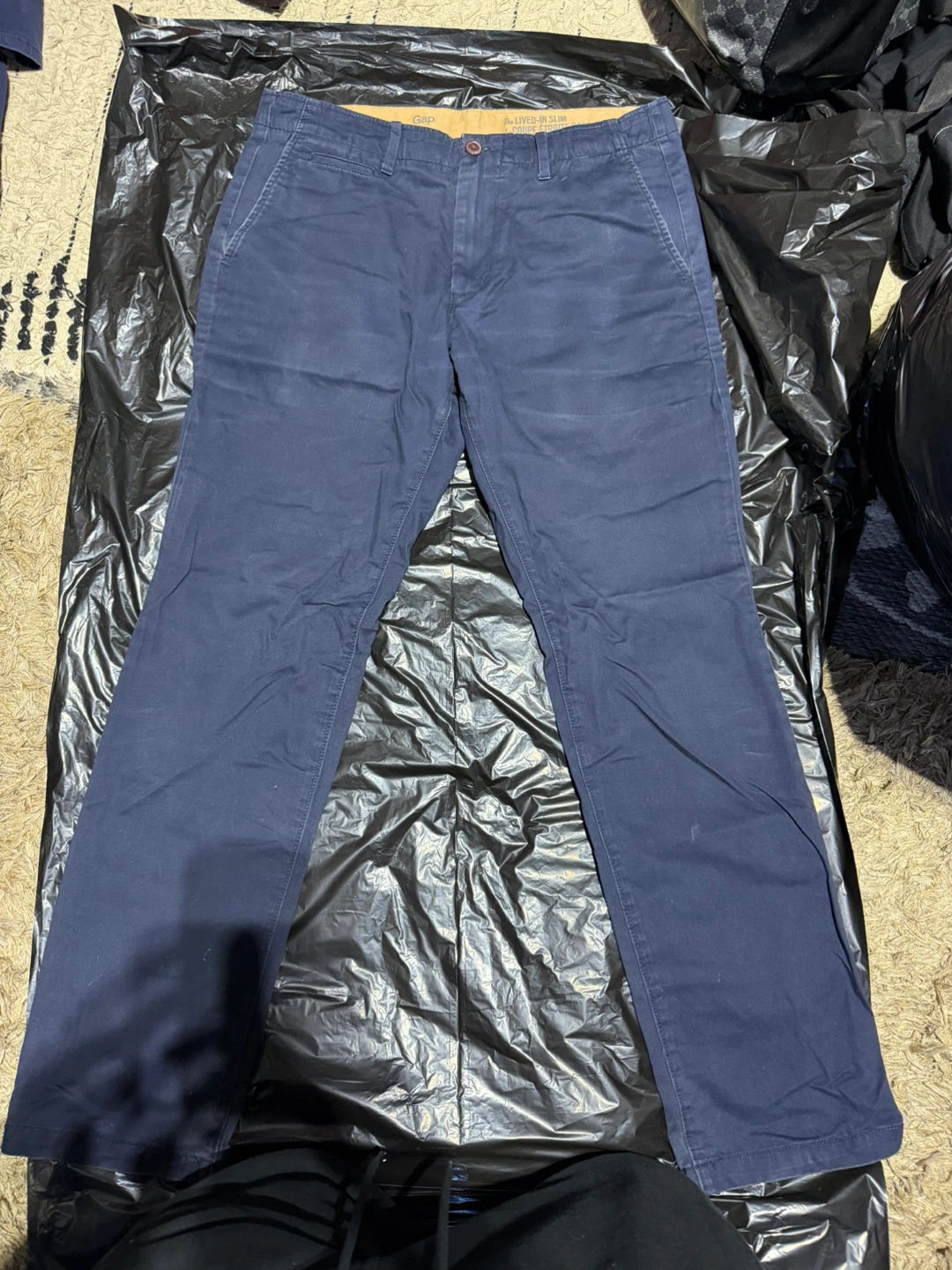 Gap "The Lived-In Slim" Navy Chinos Size 32/32