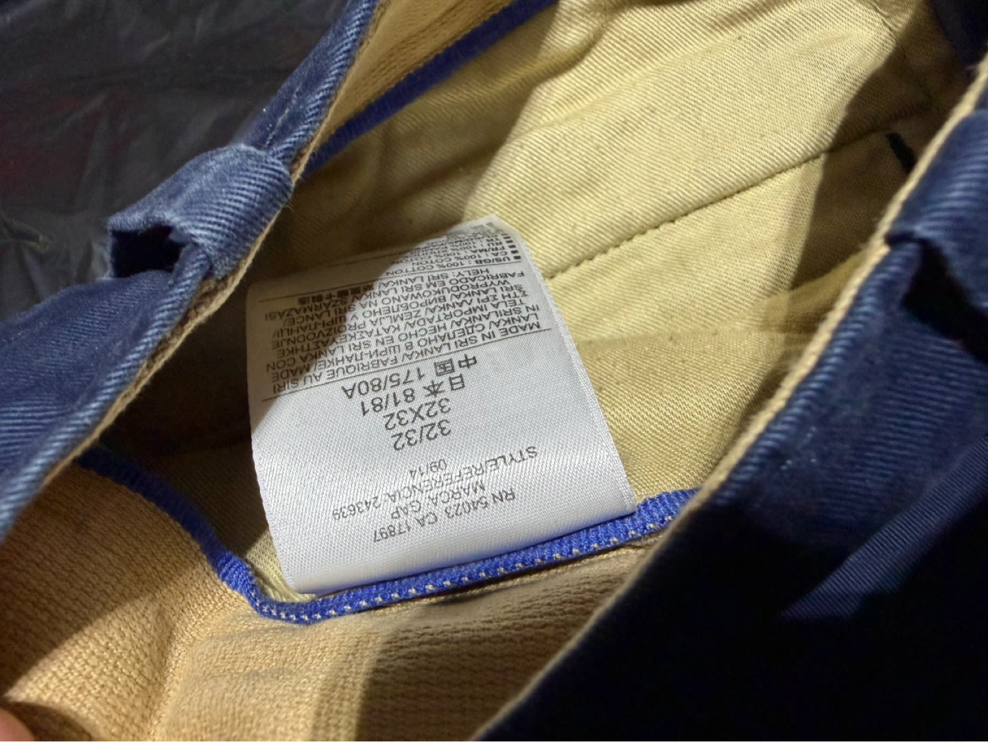 Gap "The Lived-In Slim" Navy Chinos Size 32/32 - photo 3