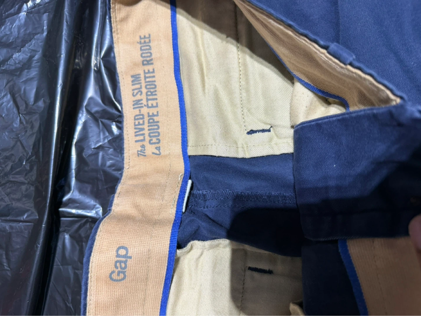 Gap "The Lived-In Slim" Navy Chinos Size 32/32 - photo 2