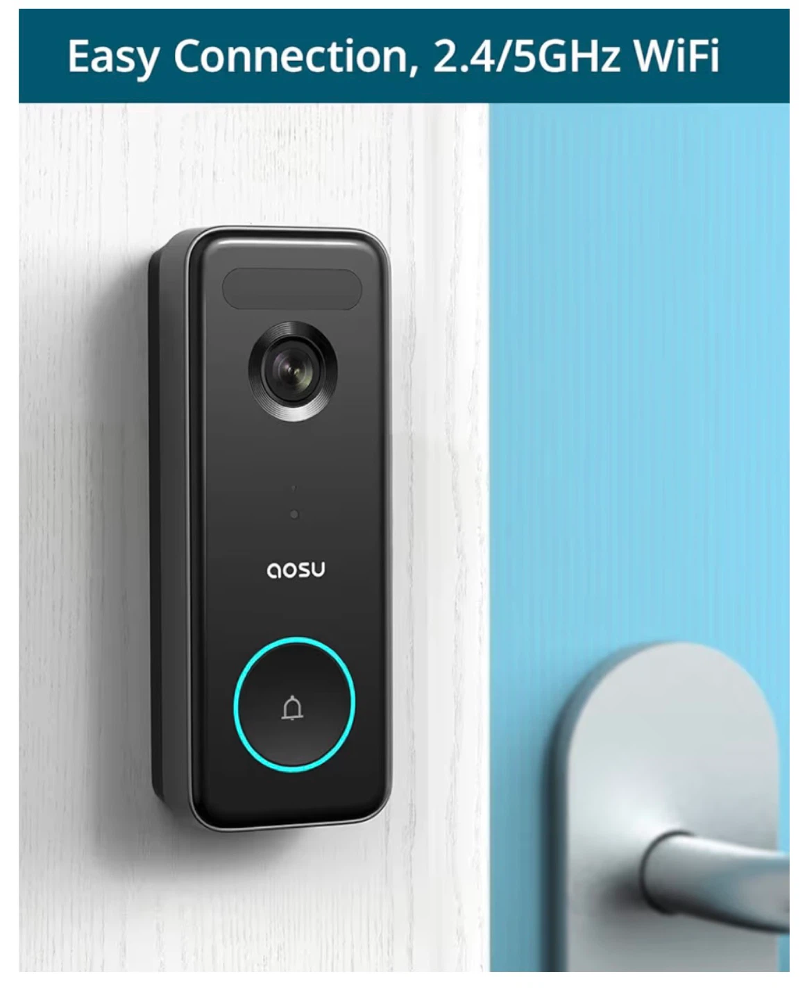 aosu Wireless Video Doorbell Camera - 5MP Ultra HD, WiFi  5MP - photo 5