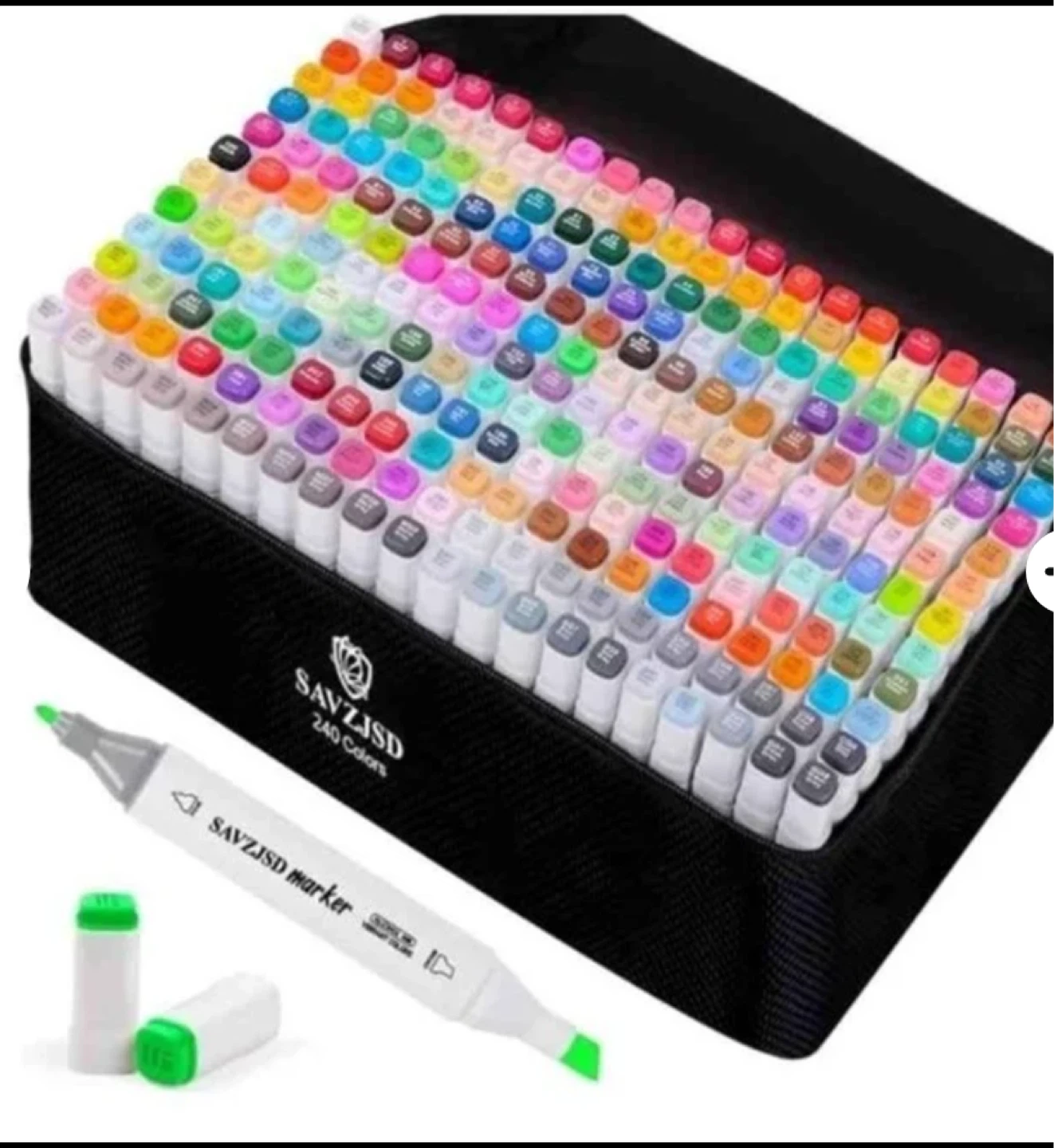 SAVZISD 240 Colors Marker Set with Case