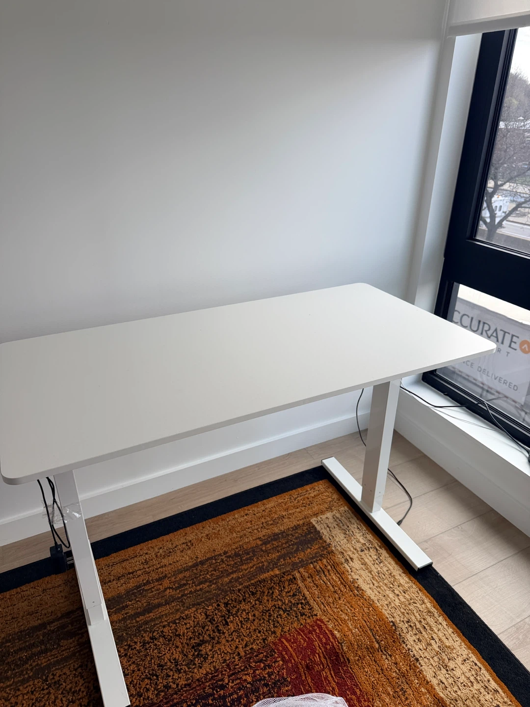 White Adjustable Standing Desk - photo 2