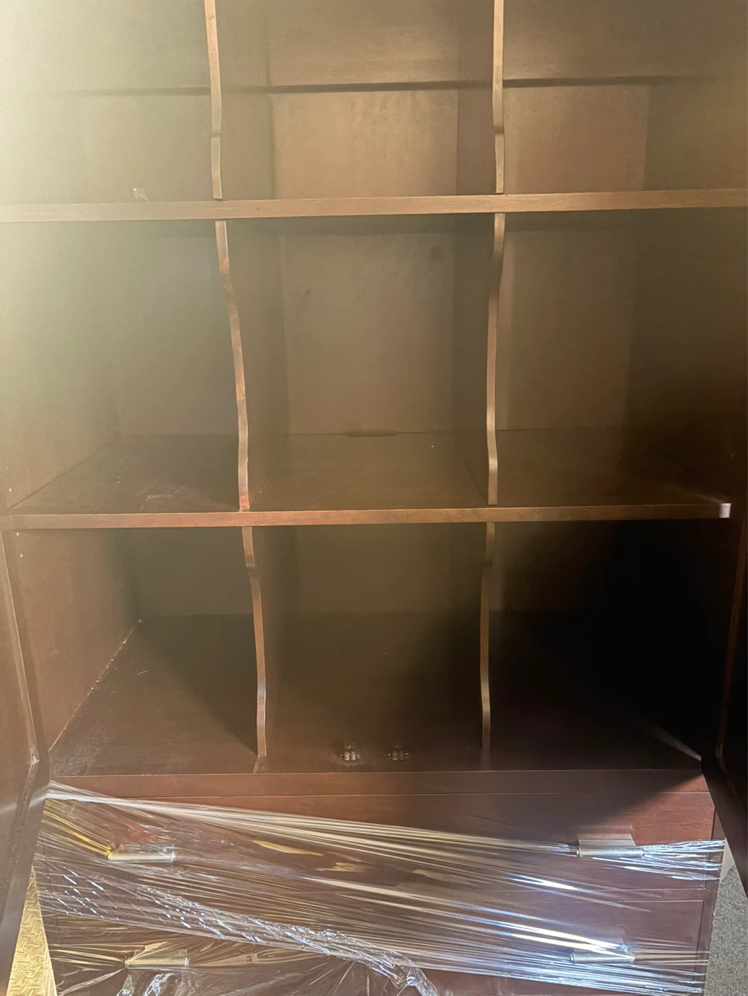 Dark Brown Wardrobe with Drawers - photo 3