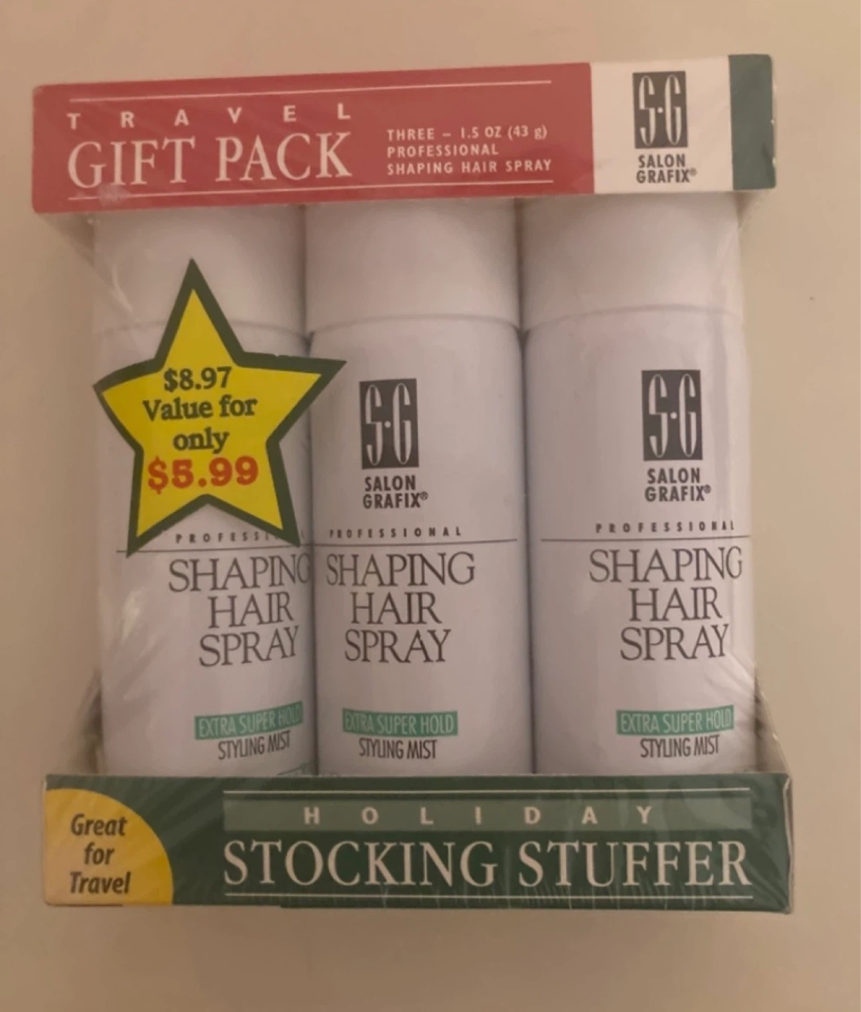 Hair spray travel gift pack (includes 3) (43g each) (FREE)