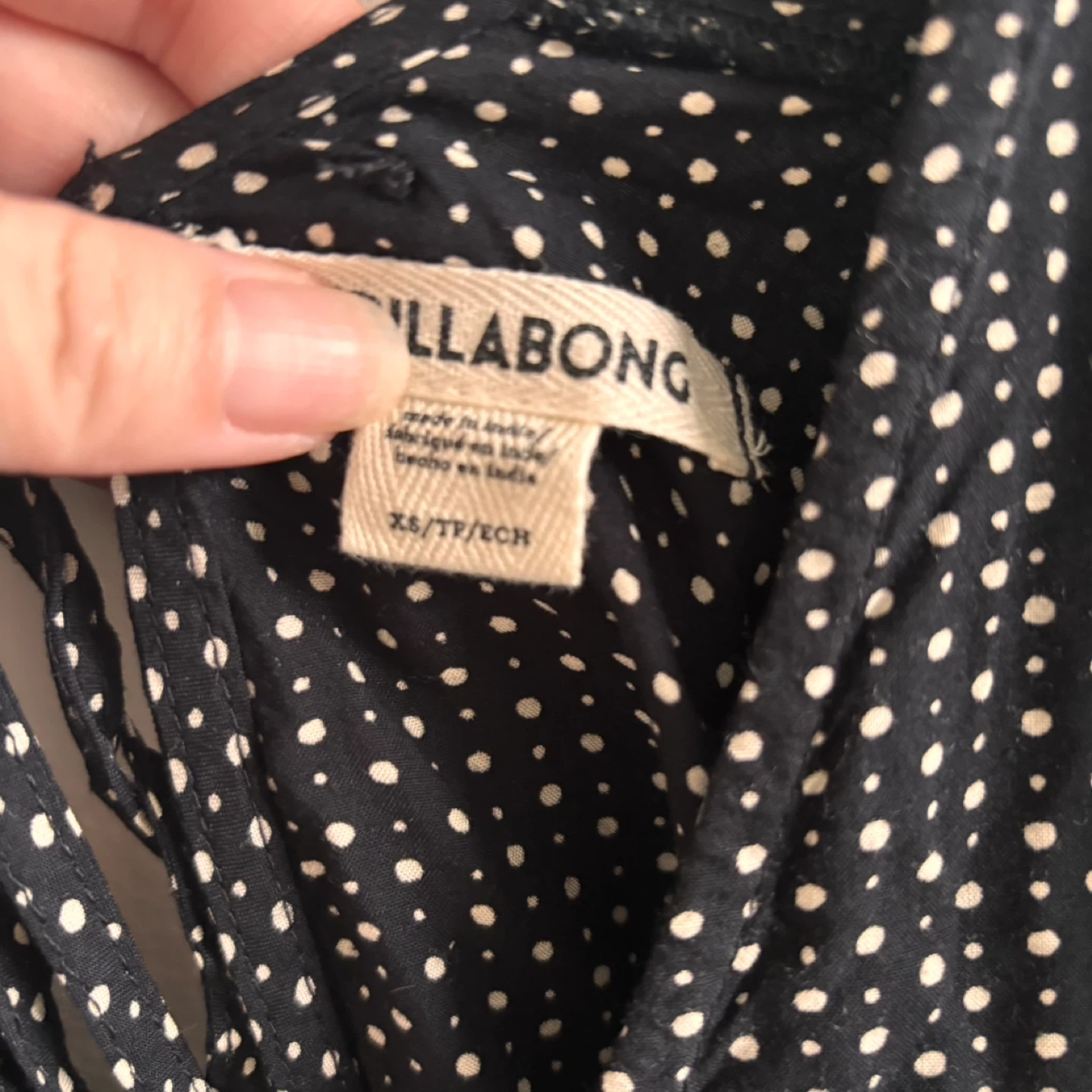 Billabong Black & White Polka Dot Dress - XS - photo 3