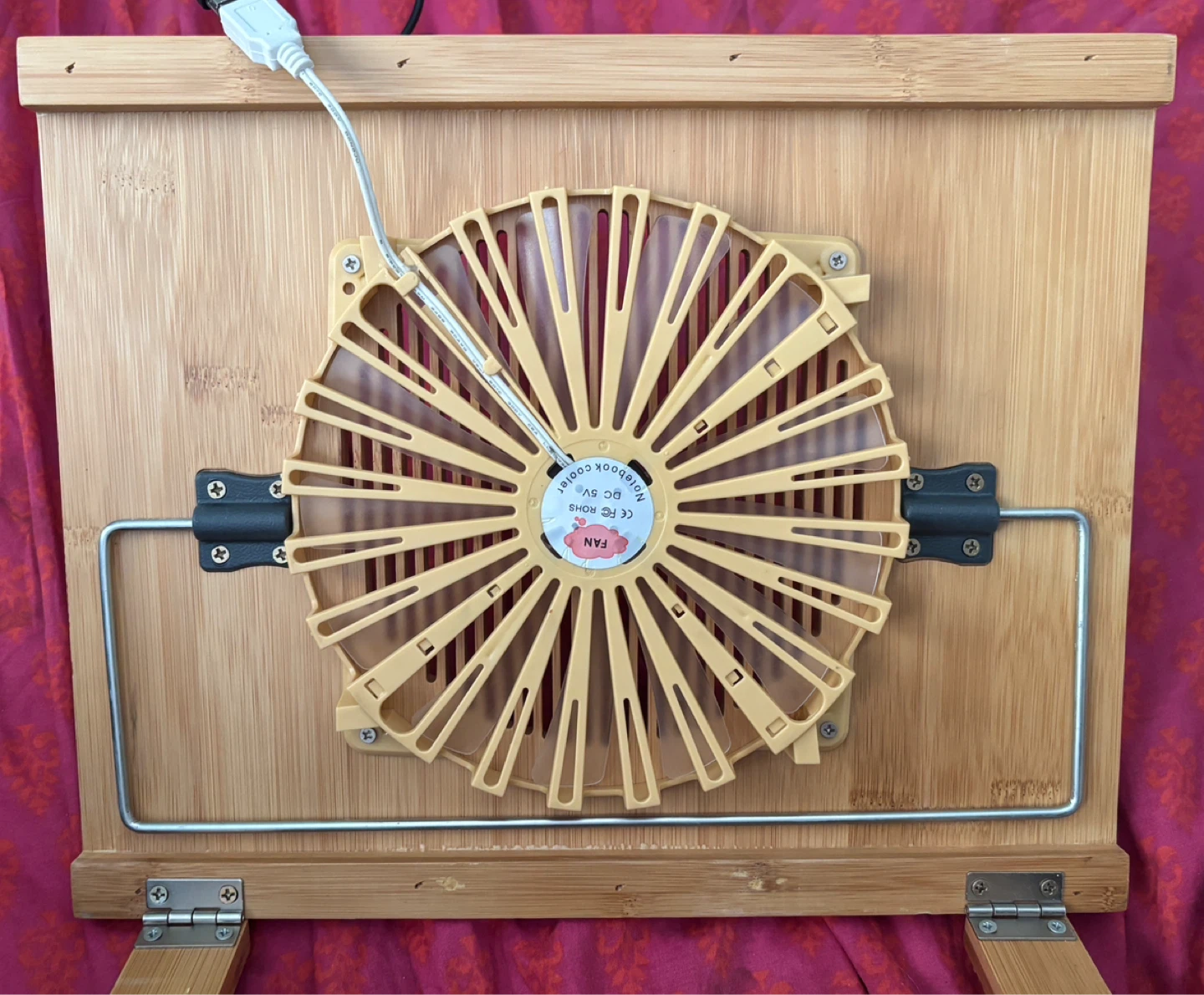Stylish Bamboo Laptop Cooling Pad with Fan - photo 4