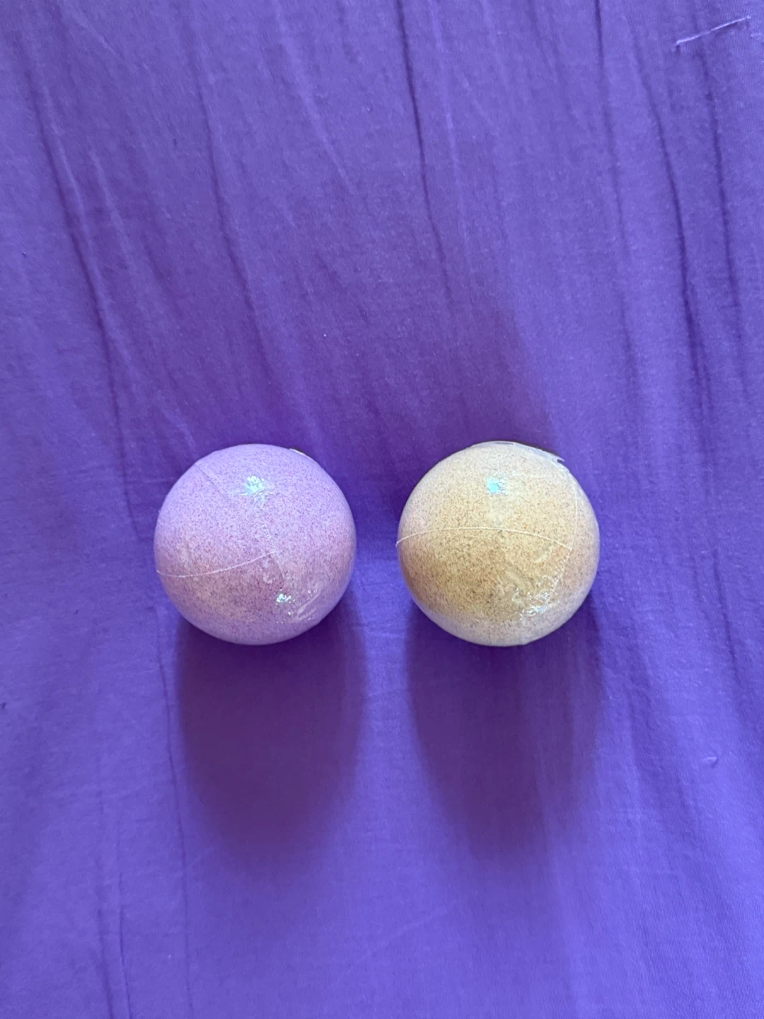 Two Bath Bombs (Pink and Yellow)