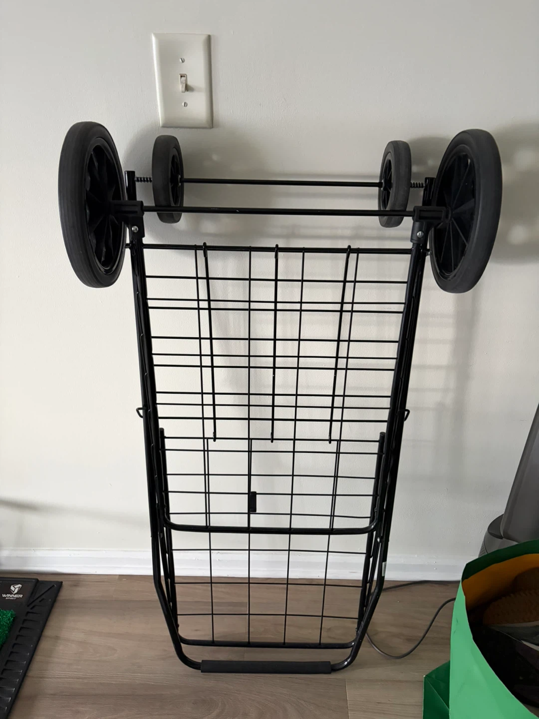 Black Folding Shopping Cart