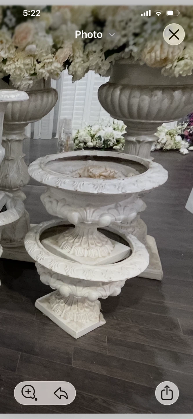 Wedding White Urn Planter Decorative Pedestal Vase