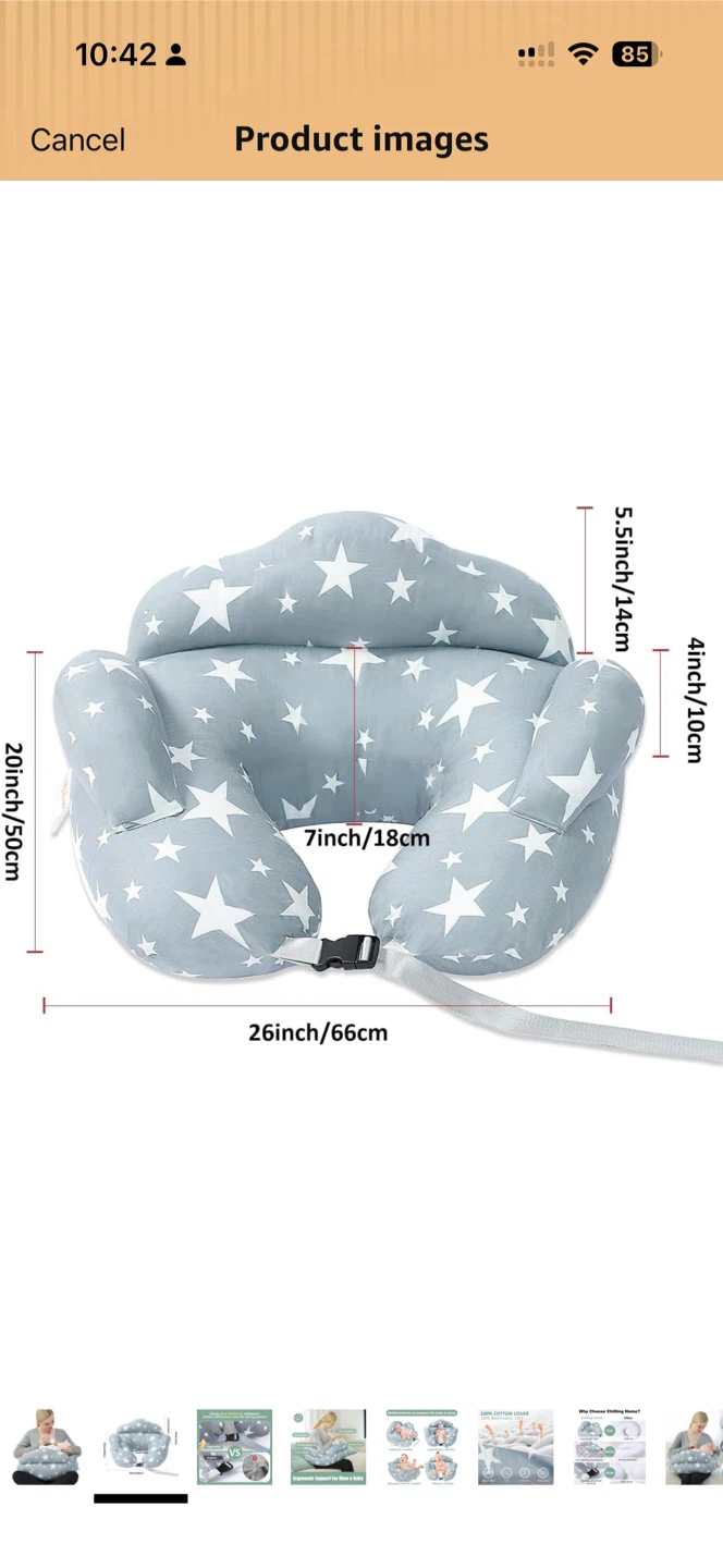 Baby Feeding Support Pillow with Star Print