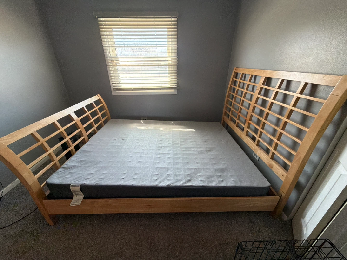 Solid Wood Armoire, Nightstand, Bed frame, and Boxsprinh - photo 3