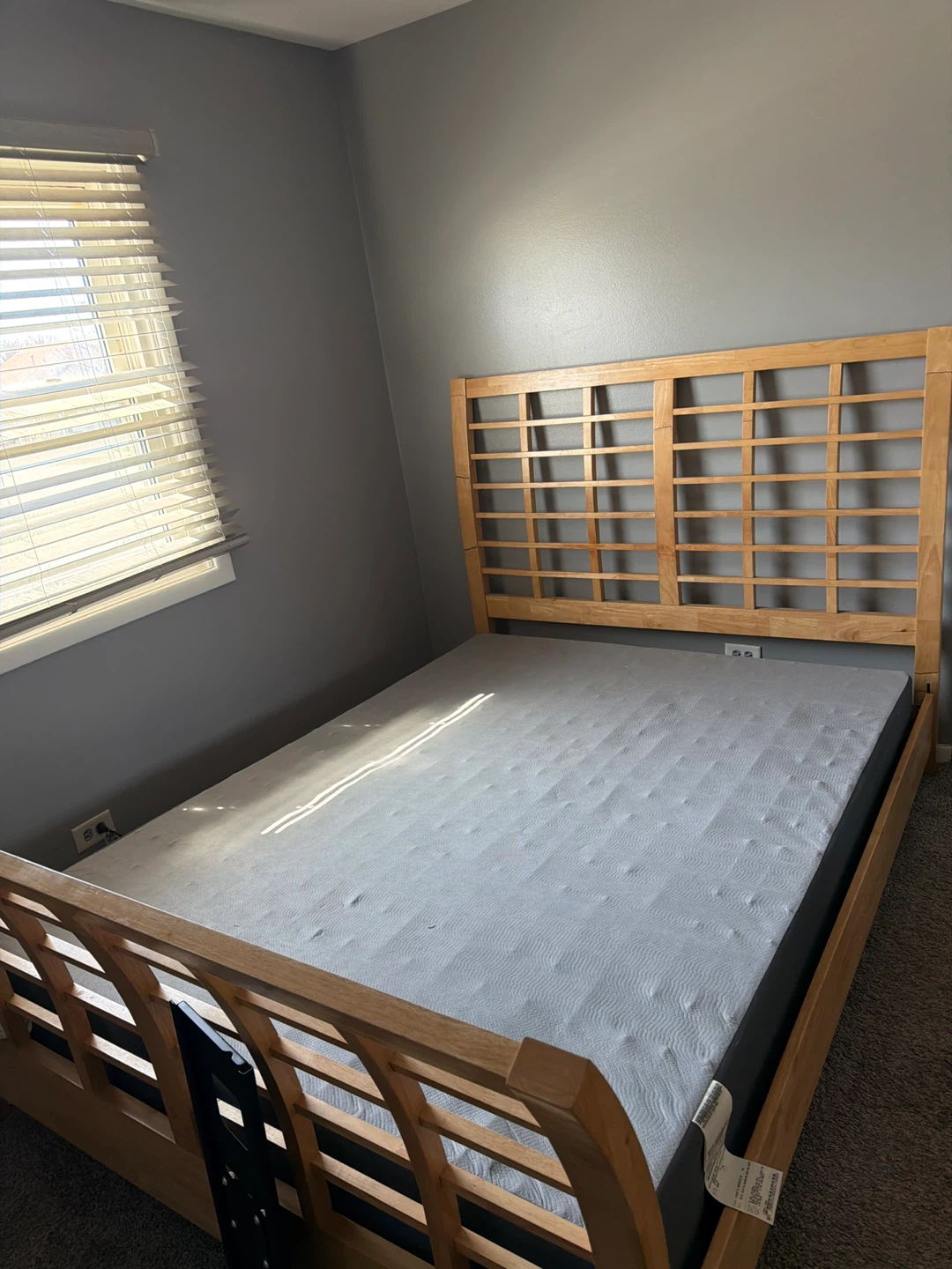 Solid Wood Armoire, Nightstand, Bed frame, and Boxsprinh - photo 4